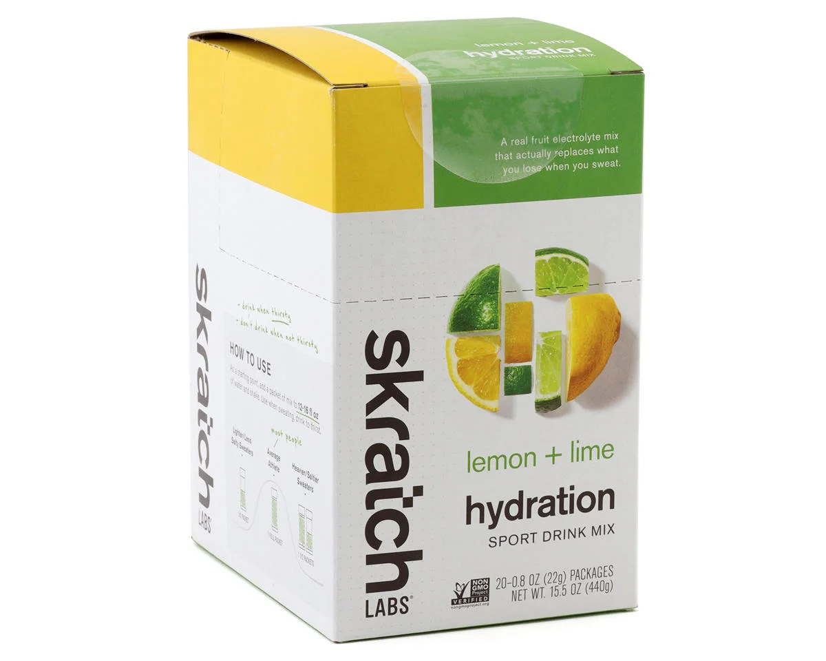 Skratch Labs Hydration Sport Drink Mix (Lemon Lime) (20 | 0.8oz Packets)